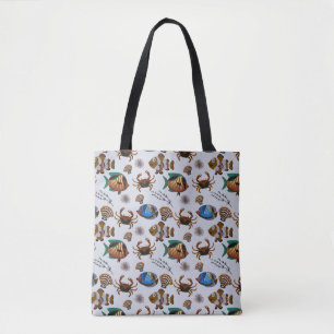 Aquatic animals pattern   ocean underwater life 14 tote bag