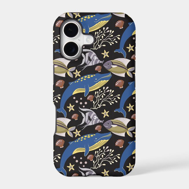 Aquatic animals pattern | ocean underwater life 17 (Back)