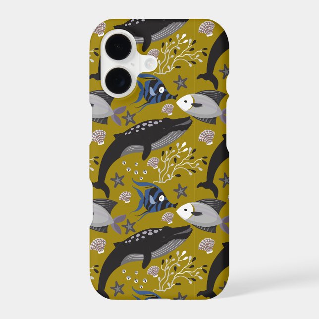 Aquatic animals pattern | ocean underwater life 18 (Back)