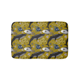 Aquatic animals pattern   ocean underwater life 18 bath mat