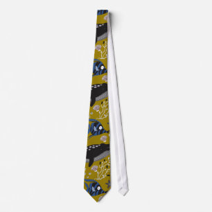 Aquatic animals pattern   ocean underwater life 18 tie