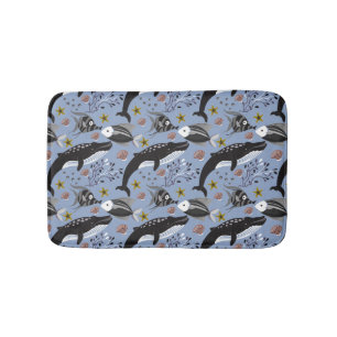 Aquatic animals pattern   ocean underwater life 19 bath mat