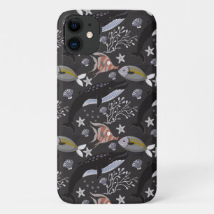 Aquatic animals pattern   ocean underwater life 20 iPhone 11 case