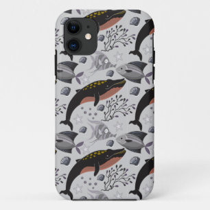 Aquatic animals pattern   ocean underwater life 22 iPhone 11 case