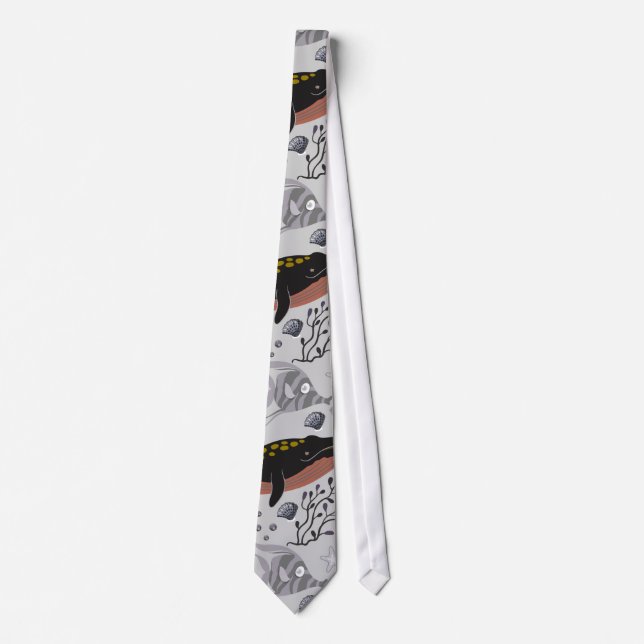 Aquatic animals pattern | ocean underwater life 22 tie (Front)
