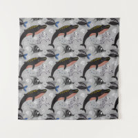 Aquatic animals pattern | ocean underwater life 23