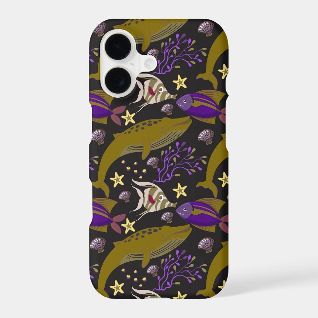 Aquatic animals pattern | ocean underwater life 25 (Back)