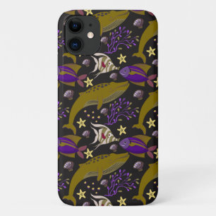 Aquatic animals pattern ocean underwater life 25 iPhone 11 case