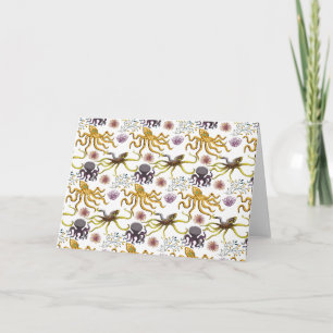 Aquatic animals pattern ocean underwater life 26 card