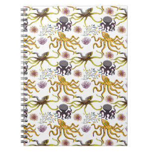 Aquatic animals pattern ocean underwater life 26 notebook