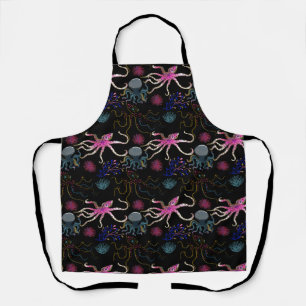Aquatic animals pattern   ocean underwater life 28 apron