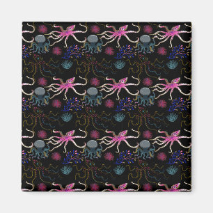 Aquatic animals pattern ocean underwater life 28 magnet