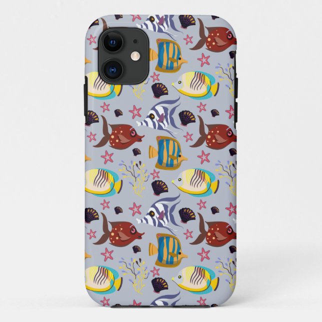 Aquatic animals pattern | ocean underwater life 2 Case-Mate iPhone case (Back)