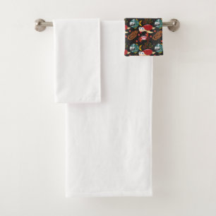 Aquatic animals pattern   ocean underwater life 30 bath towel set