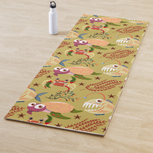 Aquatic animals pattern   ocean underwater life 31 yoga mat