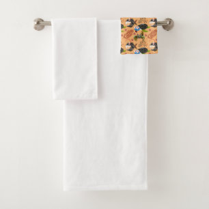 Aquatic animals pattern ocean underwater life 32 bath towel set