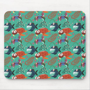 Aquatic animals pattern   ocean underwater life 33 mouse pad