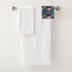 Aquatic animals pattern   ocean underwater life 34 bath towel set