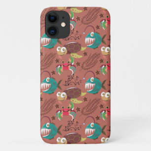 Aquatic animals pattern ocean underwater life 35 iPhone 11 case
