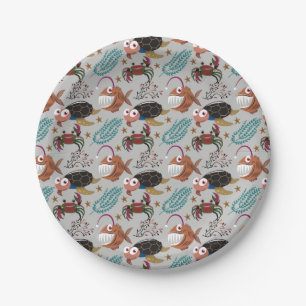 Aquatic animals pattern   ocean underwater life 37 paper plate