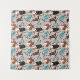 Aquatic animals pattern ocean underwater life 37 tapestry