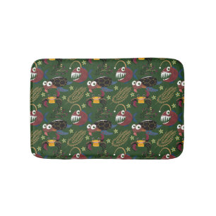 Aquatic animals pattern   ocean underwater life 38 bath mat