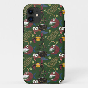 Aquatic animals pattern   ocean underwater life 38 iPhone 11 case