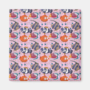 Aquatic animals pattern ocean underwater life 39 magnet