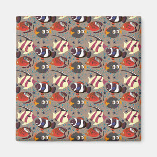 Aquatic animals pattern ocean underwater life 41 magnet