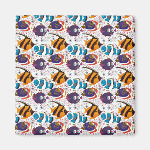 Aquatic animals pattern   ocean underwater life 44 magnet