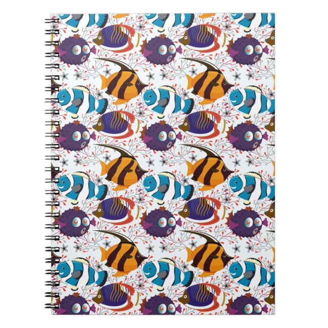 Aquatic animals pattern | ocean underwater life 44 notebook (Front)