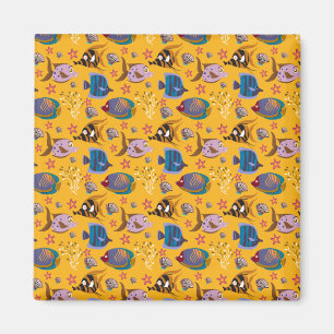 Aquatic animals pattern ocean underwater life 6 magnet