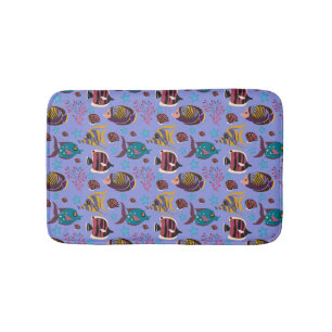 Aquatic animals pattern   ocean underwater life 8 bath mat