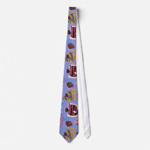 Aquatic animals pattern ocean underwater life 8 tie