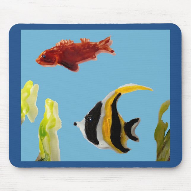Aquatic Art Fish Mouse Pad (Front)