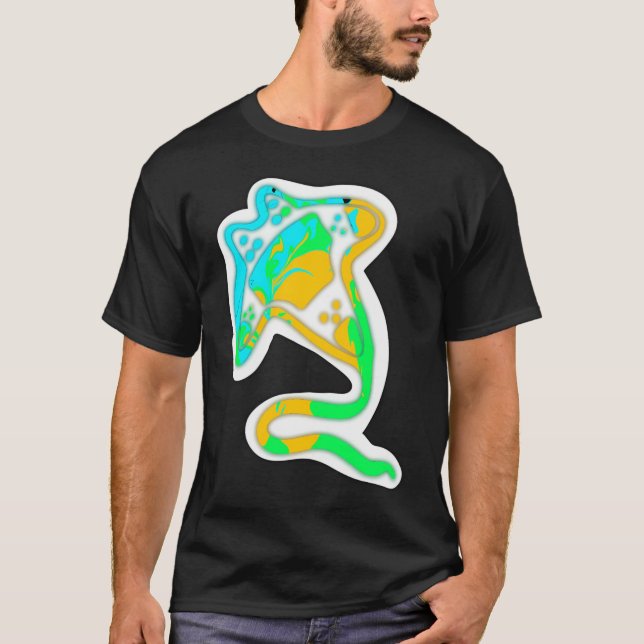 Aquatic Bright Colour Stingray T-Shirt (Front)
