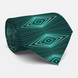 Aquatic Colors Angled Watercolor Paint Stripes Tie