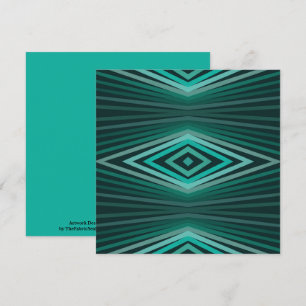 Aquatic Colors In Angled Watercolor Paint Stripes Card