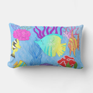 Aquatic Creatures Lumbar Pillow