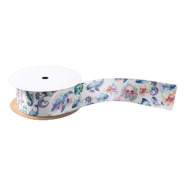 Aquatic Friends Satin Ribbon (Spool)