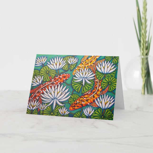 Aquatic Jewels Greeting Card by Lisa Lorenz (Front)