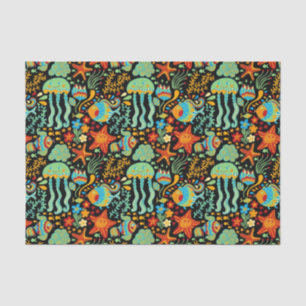 Aquatic Life Cartoon Style Tissue Paper