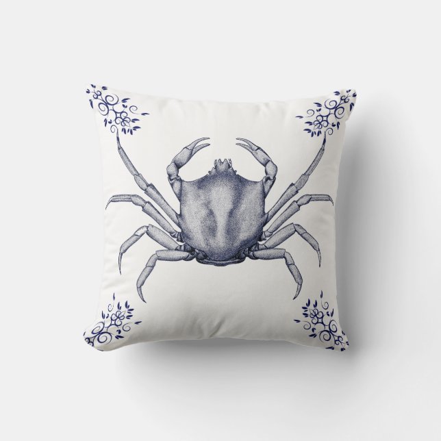Aquatic Life Delftware ~ Kelp Crab Cushions (Front)