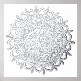 Aquatic Mandala Foil Prints