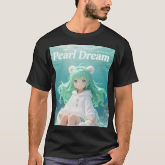 Aquatic Mint: Kawaii Undersea Girl in Hoodie & Iri T-Shirt