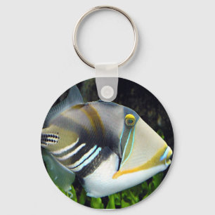 aquatic scenes trigger fish keychain