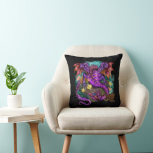 Aquatic Sea Dragon Throw Pillow
