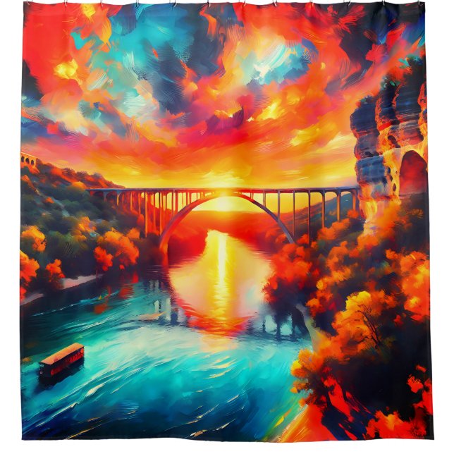 "Aquatic Serenity - Comal River Sunset Art" (Front)