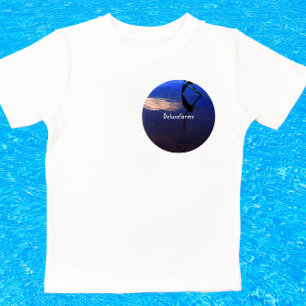 Aquatic Silhouette Cloud 3 Inch Round Button