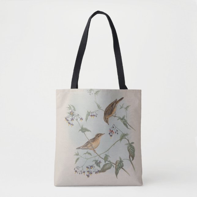 Aquatic Warbler by John Gould Tote Bag (Front)